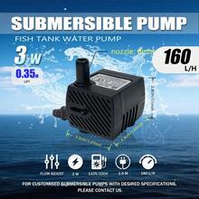 Bomba de acuario sumergible multipotencia 3W-25W | Flujo ajustable para agua salada/agua dulce | Ultra silenciosa | Eje cerámico | Impermeable - 3W - Ver 16