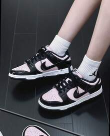 Nike Dunk Low Women's Casual Sneakers Black/Pink/White DJ9955-600 - Đen và hồng - Xem 3