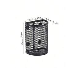 1pc Square Minimalist Metal Grid Magnetic Pen Holder, Made Of High-Quality Rust-Resistant Iron Wire, With Strong Magnetic Adsorption Design, Smooth Edges, Grid Breathable Structure, Multi-Functional Wall-Mounted Magnetic Pen Rack - Multicolor - View 14
