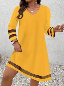Vestido elegante de talla grande para mujer, vestido informal holgado, vestido para mujer, nuevo temperamento - Aire - Ver 2