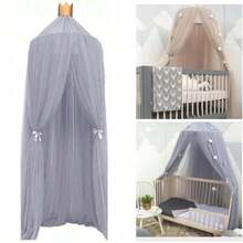 Baby Crib Protectors Hanging Mosquito Net Tent Kids Baby Bedding Dome Canopy Princess Bed Girl Room Decoration Bed Canopy Pest Love Valentine - Grey - View 4
