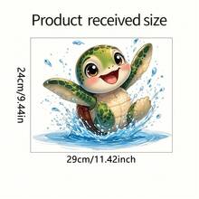 1 件可爱卡通乌龟墙贴，可移除自粘防水 PVC 贴纸，适用于浴室、客厅、卧室和家居装饰。 - 彩色 - 查看 8