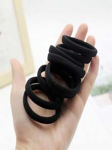 200 piezas Lazos elásticos negros sin costuras para el cabello, bandas para el cabello sin daños, paquete grande de sujetadores de cola de caballo de nailon y goma, de gran estiramiento y estilo grueso para mujeres y niñas, para uso diario, deportes, yoga, oficina, Día de la Madre, cumpleaños, graduación, regalos de Pascua - Multicolor - Ver 7