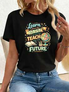 Dam-T-shirts - Svart - Visa 1