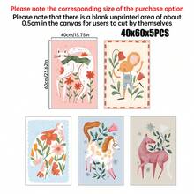 1/5件装帆布墙画海报,适用于房间家居装饰,美观实用,可选画框,可用于房间装饰、卧室装饰、婴儿房装饰、客厅装饰、办公室装饰等。 - 彩色 - 查看 20