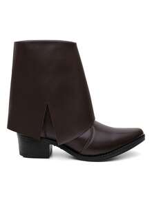 Beira Rio Women's Ankle Boot With Chunky Heel And Zipper For Winter - Rust Brown - View 4