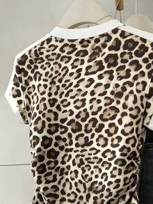 Set de 3 piezas de tops para mujer para exteriores, en color champán, marrón moca y negro, nuevas llegadas de verano, camiseta ajustada con pliegues, de moda y versátil, con estilo callejero fotogénico, imprescindible, de vuelta al colegio, que lla - Multicolor 21 - Ver 4