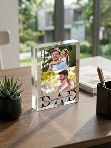 Personalisierter Acryl Foto- & Textdekoration, personalisierter Acryl Fotorahmen, Geschenk zum Vatertag, Geburtstagsgeschenk, Jahrestags-Geschenk, Geschenk für Papa, Heimdekoration, Memorabilien, wiederverwendbar, süß, hochwertig, Geburtstagsgeschenk, Hochzeitsjubiläum, Geschenk zum Vatertag - Verschiedenfarbig - Übersicht 7