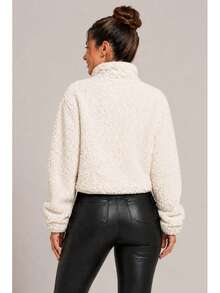 Women's Teddy Turtleneck Blouse - trắng - Xem 2