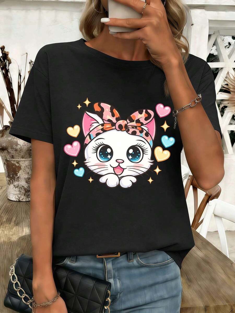 Women T-Shirts - Black - View 1