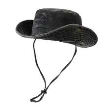 New Spring/Summer Patchwork Wide Brim Washed Retro Fishing Hiking Hat, Unisex Outdoor Sun Protection Cap,Festival,Travel - A - View 12