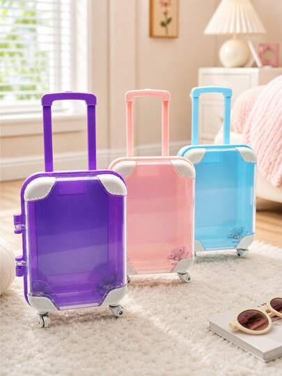 Mini maleta - Trolley de ABS duradero y colorido, adecuado para adolescentes y almacenamiento - Perfecto para casas de muñecas - Ideal para viajes, joyeros y almacenamiento de cosméticos