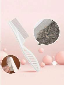 1 chiếc lược chải lông và vết bẩn 2 trong 1 dành cho thú cưng - Lược chải bọ chét bằng thép không gỉ cho chó và mèo, giúp tỉa gọn gàng và nhẹ nhàng loại bỏ bụi bẩn và bọ chét, thích hợp cho chó và mèo. - Nhiều màu - Xem 5