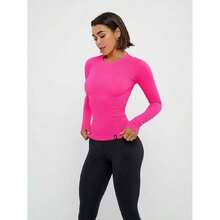 Workout Top Round Neon Pink - Multicolor - View 2