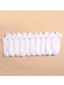 20 Pairs - Black+White Boat Socks - Unisex All Season Bestselling Comfortable Soft Breathable Thin Plus Size Boat Socks 1/5/10/20/30/Pairs - Multicolor - View 2