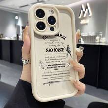 Funda de Silicona T060 de São Jorge Santo para iPhone 7 8 X XS XR 11 12 13 14 15 16 17 Pro Max Plus TT0C - Blanco - Ver 2