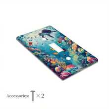 1pc Ocean Turtle & Octopus Decorative Switch Plate, 1-Gang/2-Gang, Bedroom, Kitchen, Home Decor Wall Plate - No Electricity Required - A - View 6