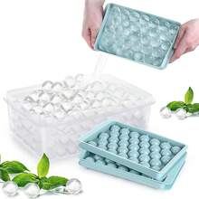 1pc Honeycomb 3D Ice Cube Mold, Reusable Silicone Ice Tray, Suitable For Whiskey, Cocktails, Juice, Etc., Perfect Choice For Halloween, Christmas And Celebrations, Home Ice Making Mold Small Item, Ice Cube Mold, Ice Tray, Summer Popsicle Mold, Kitchen Accessories, Reusable, Suitable For Refrigerator, Juice, Kitchen Accessories Ice Tray (33/37 Grid Ice Tray And Ice Bag) - Random Style - View 4