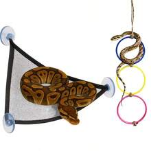 Circular Snake Climbing Net | Corn Snake Playground Addition, Includes Hanging Swing, Sunshade, Lizard Hammock - Breathable Mesh Fabric, Removable, Suitable For Large And Small Lizards And Snakes - View 3