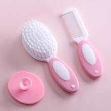 3件套婴儿洗浴护理工具，按摩刷和梳毛梳套装 - 彩色 - 查看 2