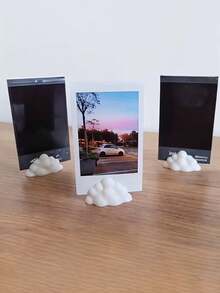 2pcs/4pcs Cute Cloud Shaped Photo Clips, Horizontal Arrangement Design, Suitable For Small Photos, Small Cards, Notes. Perfect For Home, Office, Wedding And Other Occasions. Desktop Decoration Single Cloud Shaped Photo Frame Clip - A - View 10