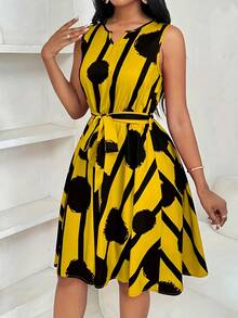 Vestido de talla grande para mujer - Verde - Ver 3