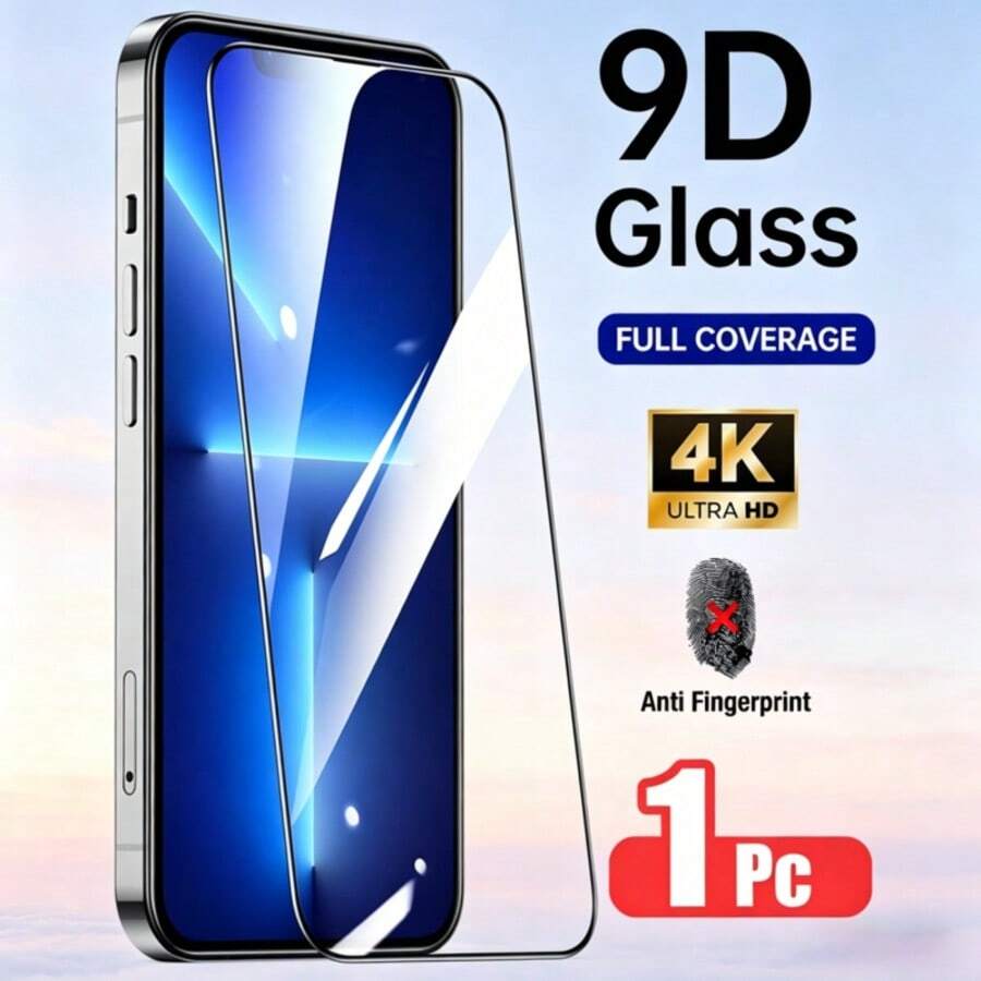 XINHONGYU 1 buah Pelindung Layar Kaca Tempered 9D Cakupan Penuh - Kompatibel dengan iPhone 17 Pro Max, 16 Pro Max, 16e, 15, 14 Plus, 13, 12, 11 Pro Max, X, XS MAX, XR | Definisi Tinggi, Anti Gores, Pemasangan Bebas Gelembung, Kompatibel dengan Casing Ponsel, Perlindungan Kaca Premium, Permukaan Halus, Anti Silau, Aksesori Berkualitas Tinggi - Clear - View 1