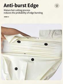 10pcs/Pack Ivory White Polka Dot Courier Bags, Suitable For Back To School, Graduation, Wedding, Birthday And Other Occasions, Can Be Used As Gift Bags, Thick Plastic Storage Bags, Luggage Bags, Clothing Bags - Rectangle - View 9