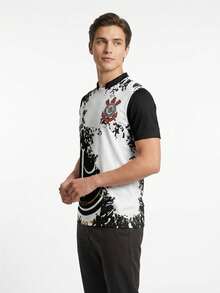 Camiseta de Torcida Timão Manto Corinthians Bem Vindo ao Hospício REF23 - Preto - Visão 2