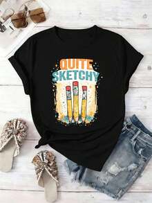 Women T-Shirts - Black - View 2
