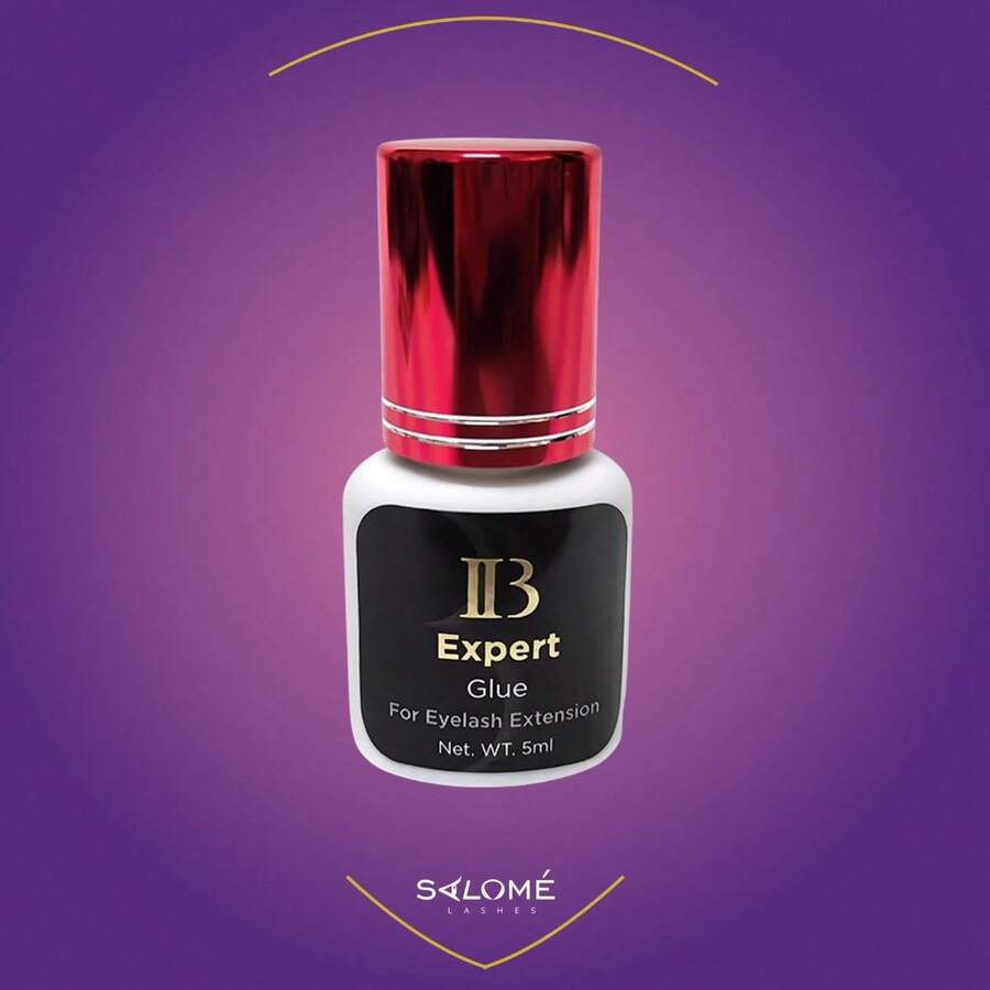 I Beauty IB Professional Adhesive For Eyelash Extensions • Metallic Red Cap • High Retention, Fast Drying & Precise Application - Black - View 1