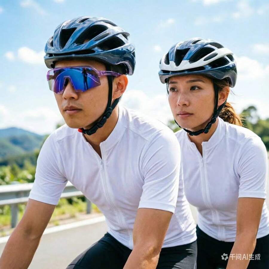 European And American Cross-Border Colorful Sunglasses, Outdoor Sports Glasses, Fashionable Cycling Sunglasses, True Film S3 Windproof Goggles - 青碧色 - 查看 1