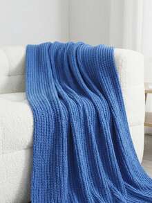 1 chiếc chăn dệt kim, chăn ngủ thông thường có tua rua, thích hợp cho phòng ngủ, phòng khách, ghế sofa, ghế tựa. - Khăn quàng cổ dây xích màu xanh hải quân - Xem 5