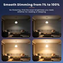 3pcs, RGBCW Smart LED Bulbs, 16 Million Colors LED Light Bulbs, Music Sync Dimmable With 28 Preset Scenes, Countdown Timer Auto On/Off, A19 E26 9W 60W Equivalent, App Remote Control For Home Bedroom Party Decor - Xem 6