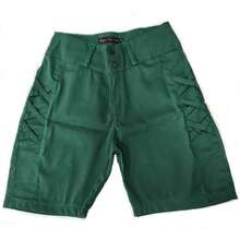 Women's Bermuda Shorts In Bengaline Fabric With Plenty Of Elastane. Fits Very Well. - 綠色 - 查看 1