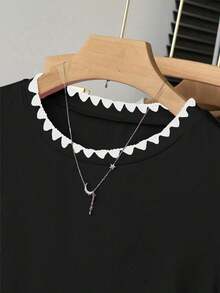 Set de 3 piezas de tops para mujer para exteriores, en color champán, marrón moca y negro, nuevas llegadas de verano, camiseta ajustada con pliegues, de moda y versátil, con estilo callejero fotogénico, imprescindible, de vuelta al colegio, que lla - Multicolor 13 - Ver 4