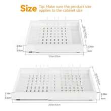 iHomara - Paquete de 2 adhesivos expandibles para gabinetes de cocina, cajones deslizantes de 21 pulgadas de profundidad para gabinetes de cocina, con 8 estantes divisores para organización de - Blanco - Ver 3