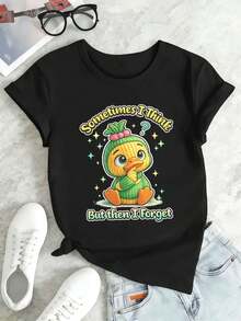 Women T-Shirts - Black - View 2