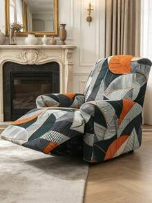 4/6/8 pcs Sarung Sofa Elastis Motif Daun, Tahan Debu dan Kotoran, Cocok untuk Ruang Tamu, Kantor, dan Dekorasi Rumah - Jeruk - View 10