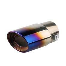 1pc 2.5 Inch Blue Burnt Stainless Steel Single Exhaust Tip - A - View 11