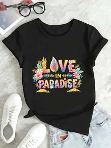 Dam-T-shirts - Svart - Visa 2