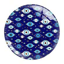 10/20 piezas Parches de Ojo Malvado Multipatrón, Parches Redondos de Gemas de Tiempo, Adecuados para Joyería DIY Hecha a Mano, Llavero, Colgante, Imán de Nevera, Accesorios, Versátil y Práctico, Regalo Encantador para Amigos o Familia - Multicolor - Ver 6