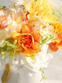 1 pieza Ramo de flores DIY, arreglo floral artificial, adecuado para decoración del hogar, decoración de escritorio, accesorios de fotografía, oficina, decoración de boda y fiesta nupcial - Multicolor - Ver 3