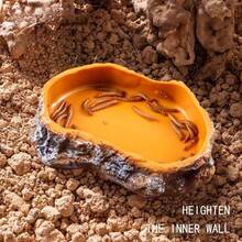 Reptile Lizard Food Bowl Water Bowl Imitation Rock Reptile Habitat Feeding Dish, Suitable For Decoration, Various Reptiles Feeding - Style A - View 5