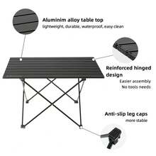 Outdoor Camping Table (With Storage Bag), Folding Table, Compact & Portable, Aluminum Alloy Material, Sturdy & Durable, Suitable For Picnic And Backyard Use - Multicolor - View 5