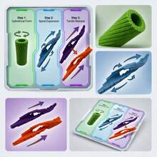3D Printed Tactile Sensory Twisted Spiral Decompression Roller, For Office Desk, Sofa Side, Commute Bag, Instant "Stress Relief Button" Toy For Teens And Adults - Multicolor - View 9