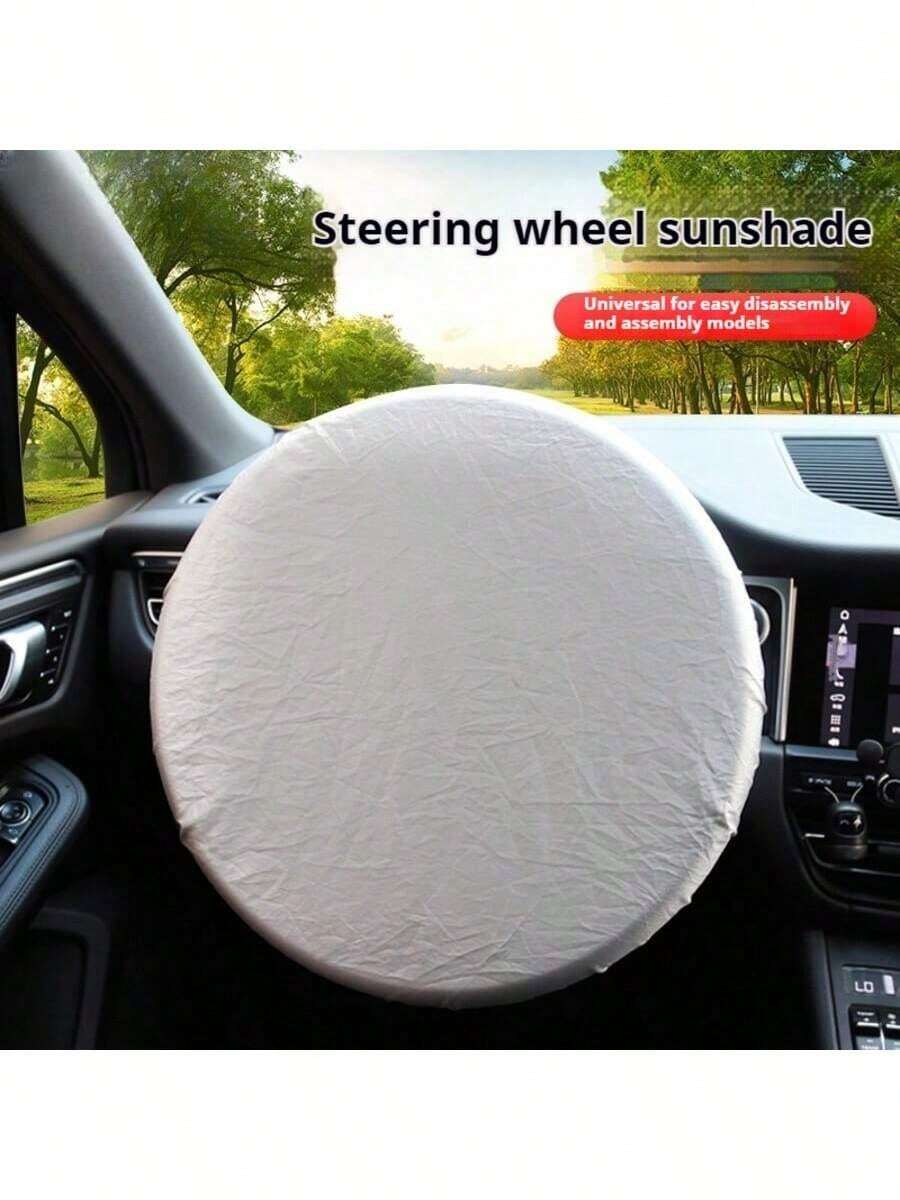 42cm Universal Car Steering Wheel Sun Visor, Anti-UV Protection Cover, Car Interior Accessories