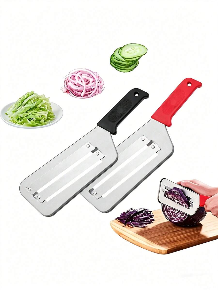 1pc Double-Blade Vegetable Knife, Slicer, Mincer, Peeler, Kitchen Tool, Fruit & Vegetable Cutter