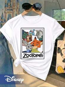 (Loose Version), Disney Zootopia Role Group Photo Printing, Suitable For Summer And Spring Seasons, Holiday Gift Party Costumes, Ladies' Costumes.--Disneys Disneyland Paris The Magic Kingdom Disneyesque The House Of Mouse Mickey Mouse Empire Modest Summer Outfits Take That T Shirt Summer Coord Tops For Women Summer Summer Clothes Women Summer Clothes Summer Tops Summer Tops Women Summer Co Ord Summer Top Summer Outfits White Top Black Top Holiday Outfits For Women  Tops For Women Summer Holiday Gifts Valentine's Day Gifts Earth Day Gifts Oktoberfest Gifts Summer Bank Holiday Gifts - trắng - Xem 1