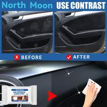 Bộ 10 khăn ướt vệ sinh nội thất ô tô, công thức đặc biệt giúp làm sạch nhanh chóng nội thất xe, không cần nước! Dễ dàng loại bỏ bụi bẩn, vết bẩn, dầu mỡ và dấu vân tay trên ghế, tấm ốp cửa, bảng điều khiển trung tâm, phù hợp với mọi chất liệu nội thất: da, vải, nhựa, vô lăng bọc da, bảng táp lô, v.v. Làm sạch tiện lợi chỉ với một lần lau! - Khăn lau vệ sinh nội thất xe hơi - Xem 7